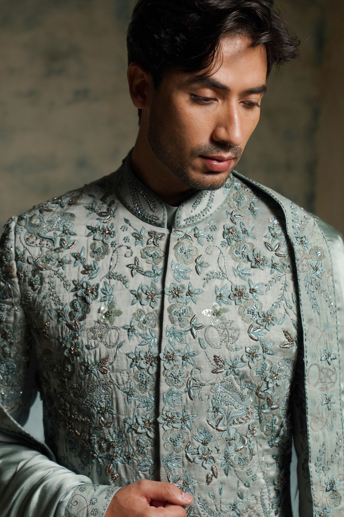 Chateau Gray Sherwani Set