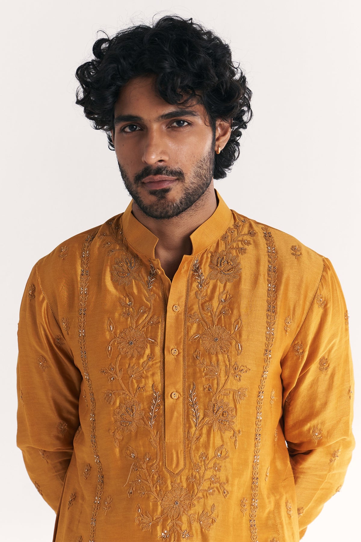 Qamar Mustard Kurta Set