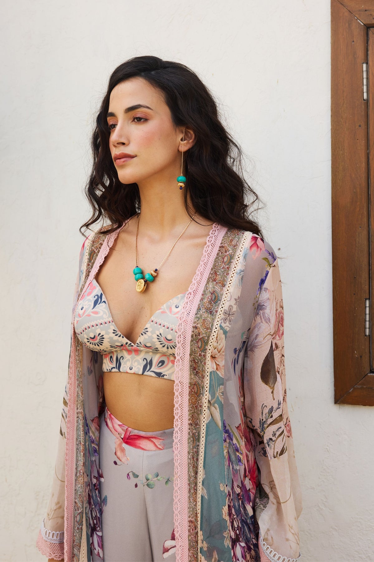 Ira Printed Cape Set