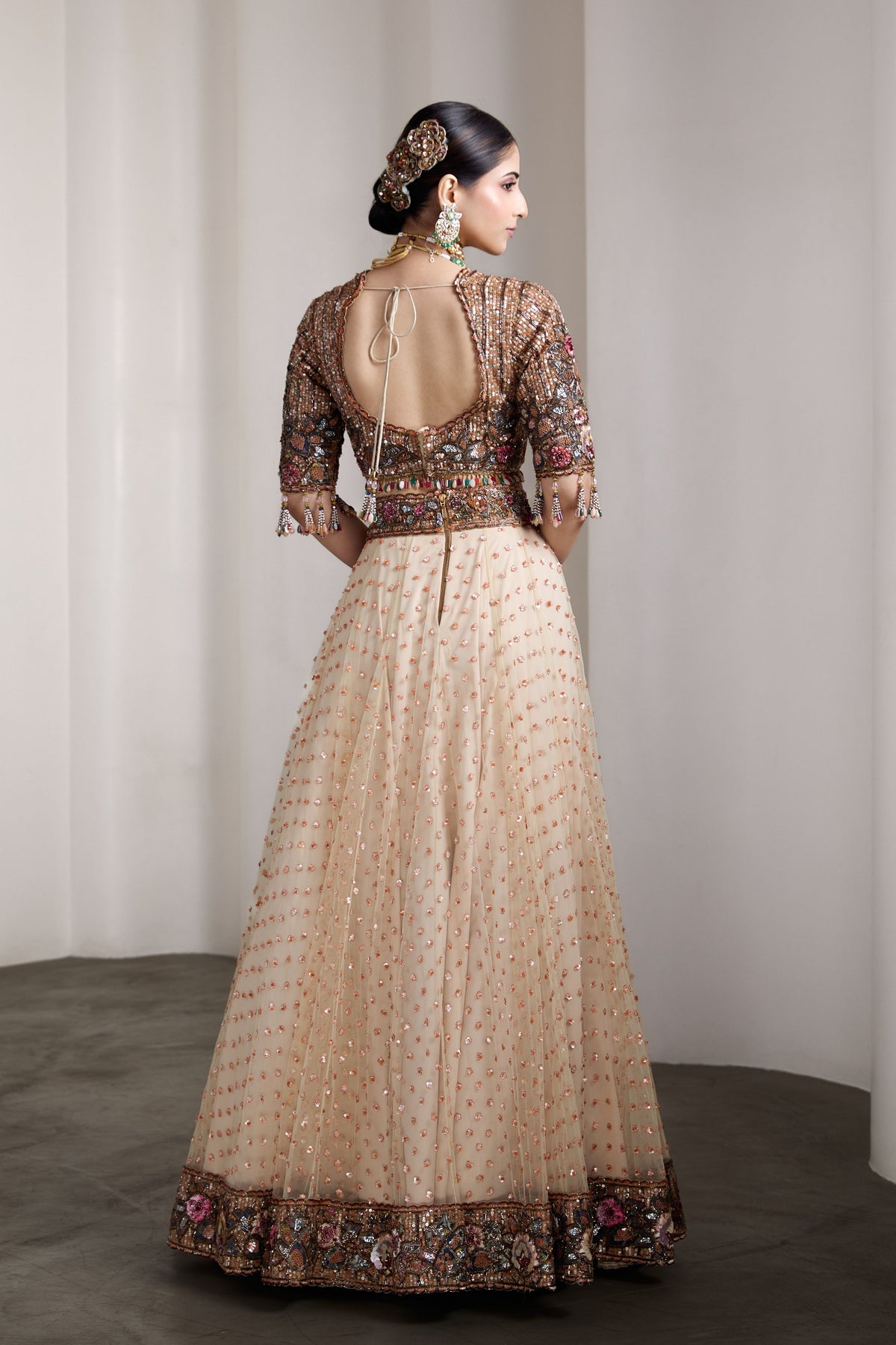 Jewel Toned Patchwork Lehenga