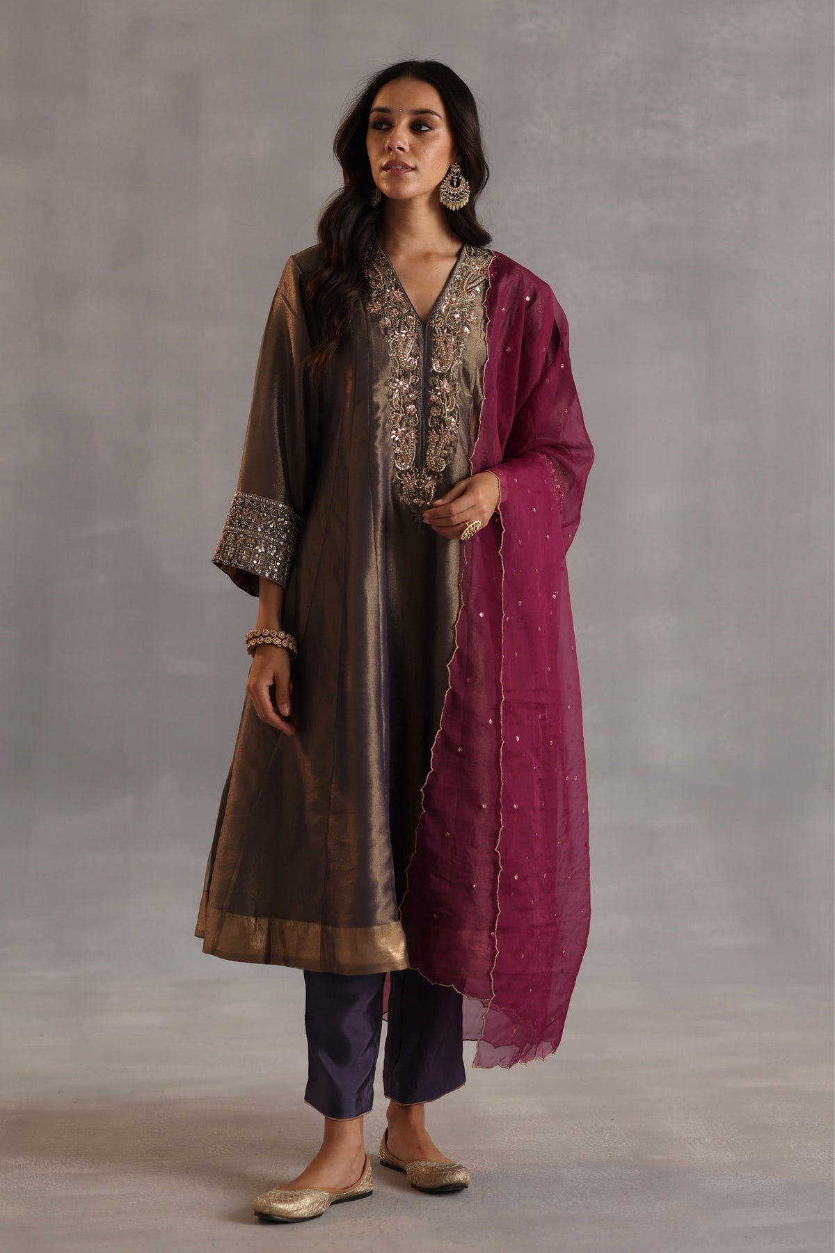 Ahiri Grey Kurta Set