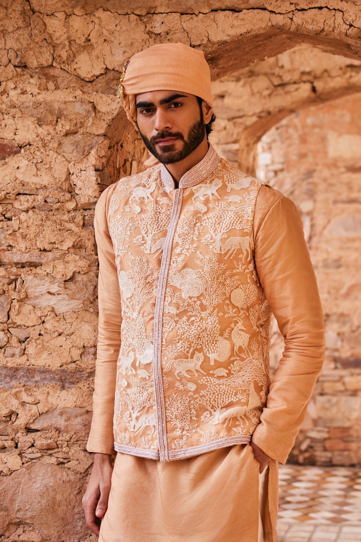 Beige Muraad Kurta Set
