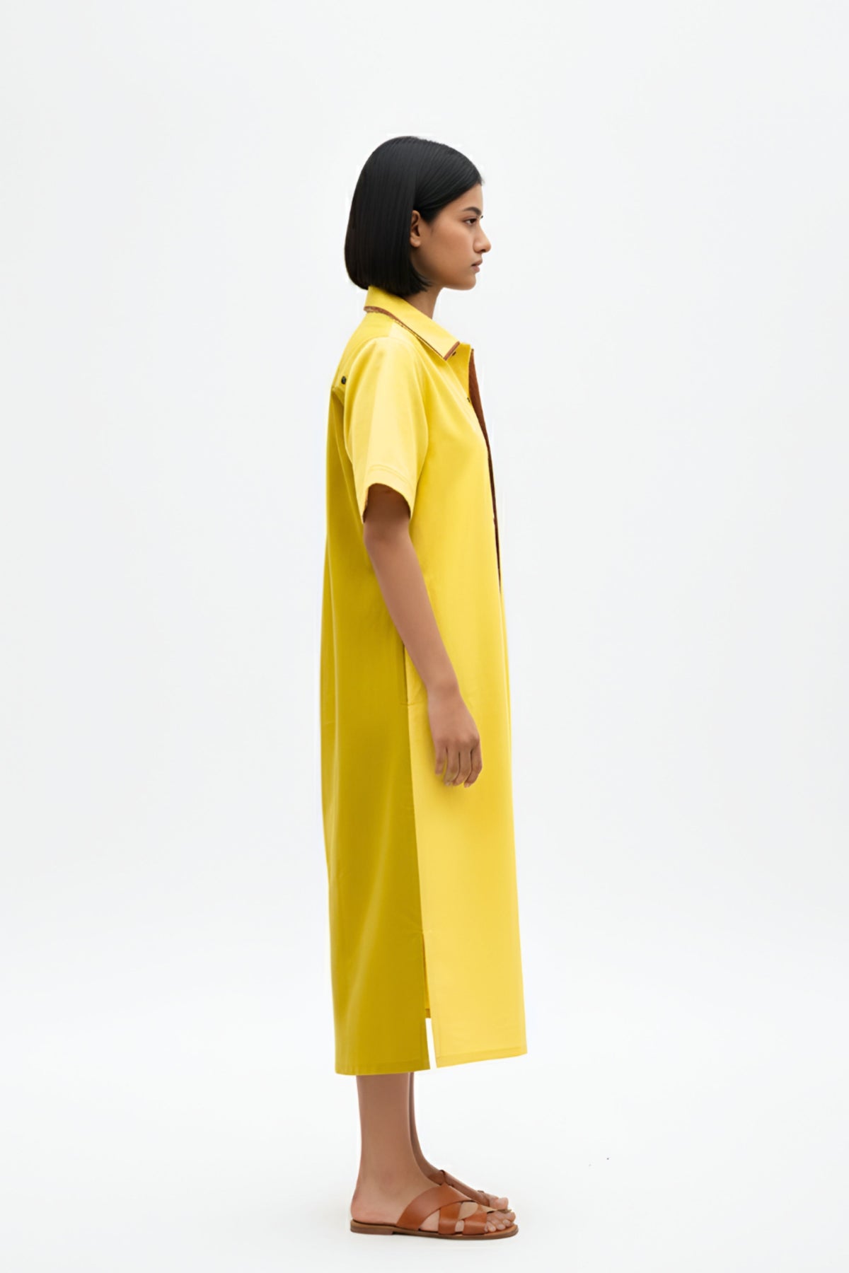 Mango Yellow Tuscan Shirt Dress
