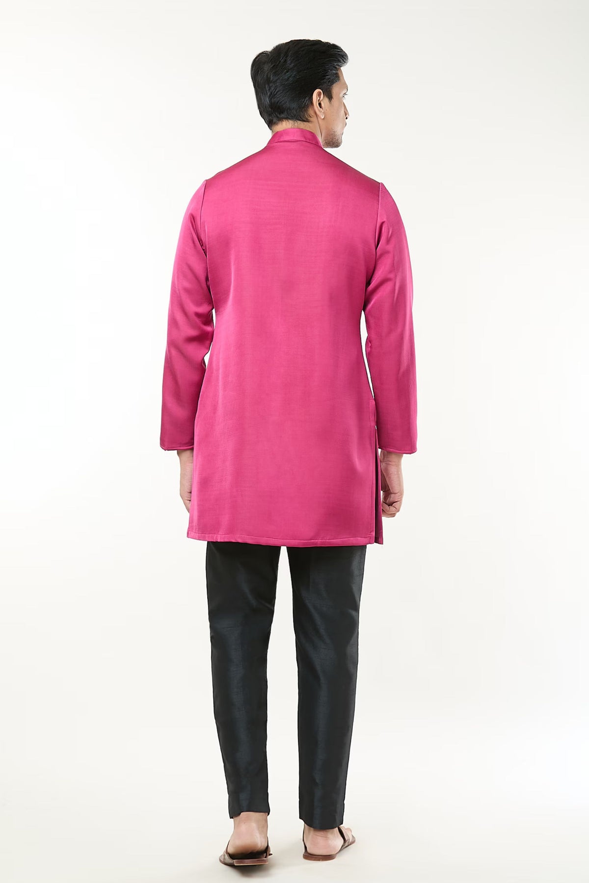 Fuscia Pink Pintuck Kurta Set