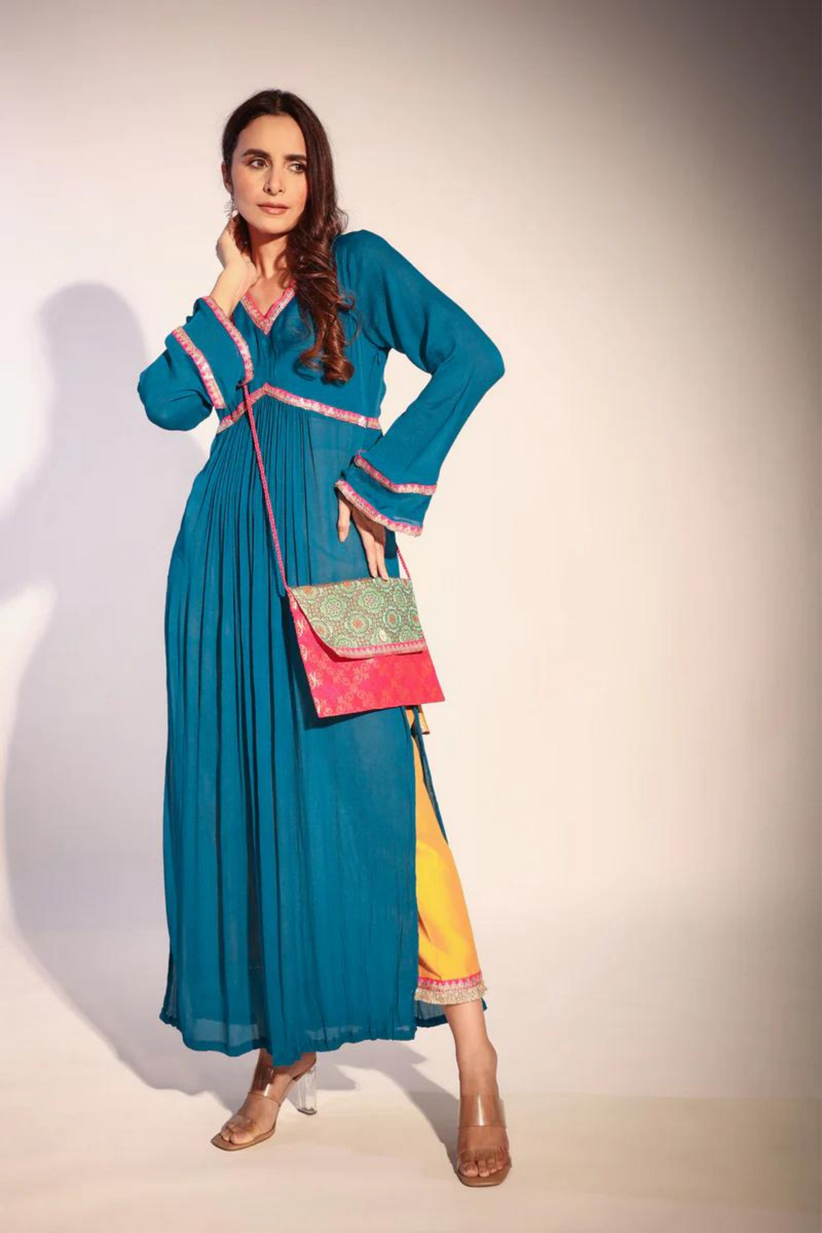 Teal Blue Kurta Set