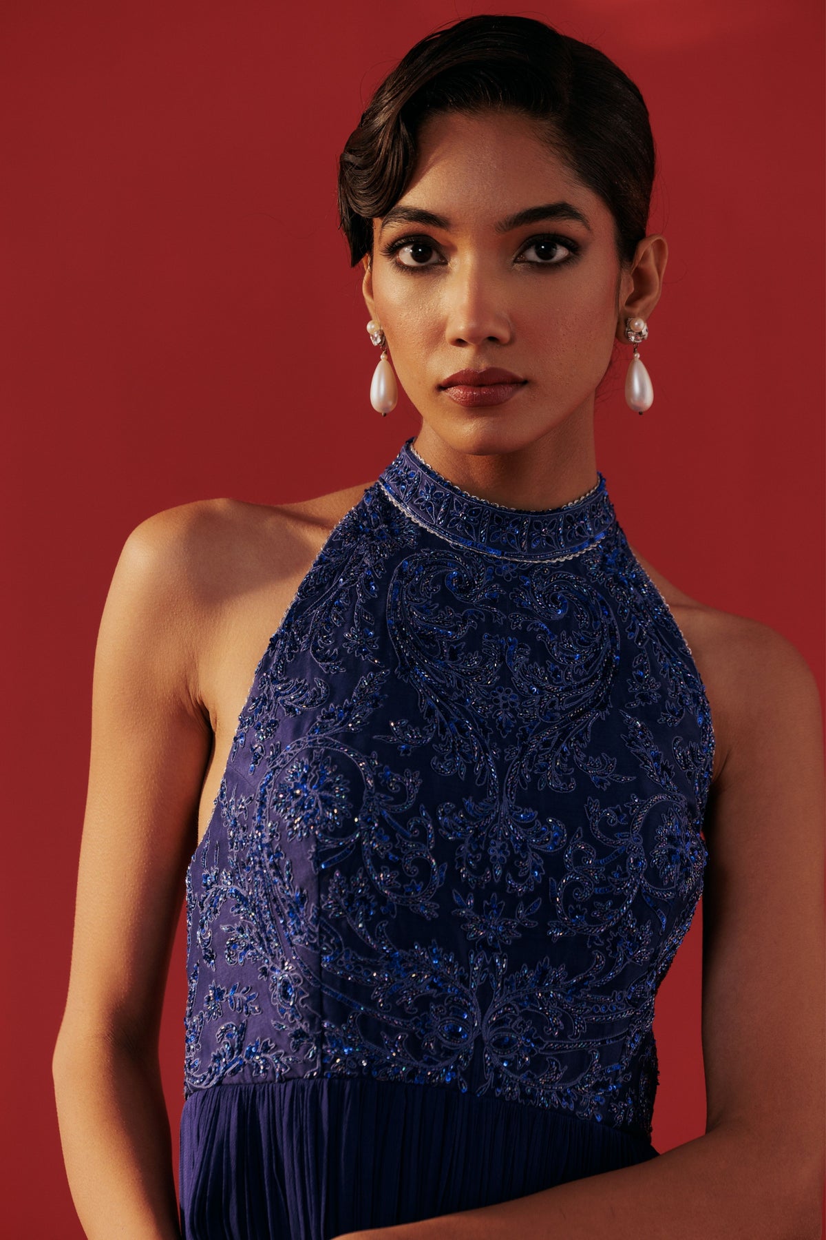 Night Blue Dolly Anarkali