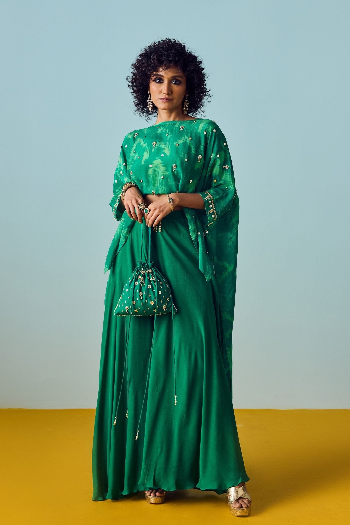Nexa Green Co - ord Set - Prahnaaya - Elahe