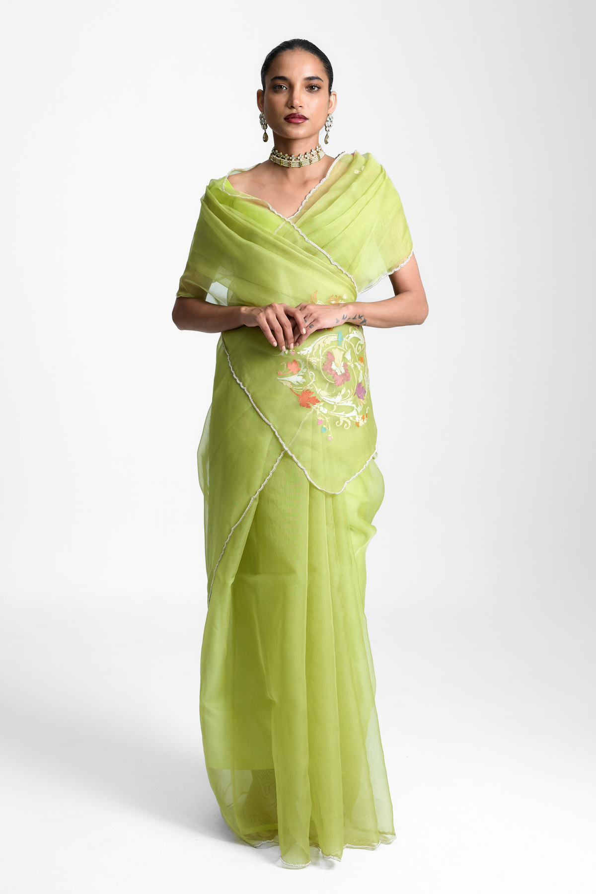 The Emerald Mist Saree