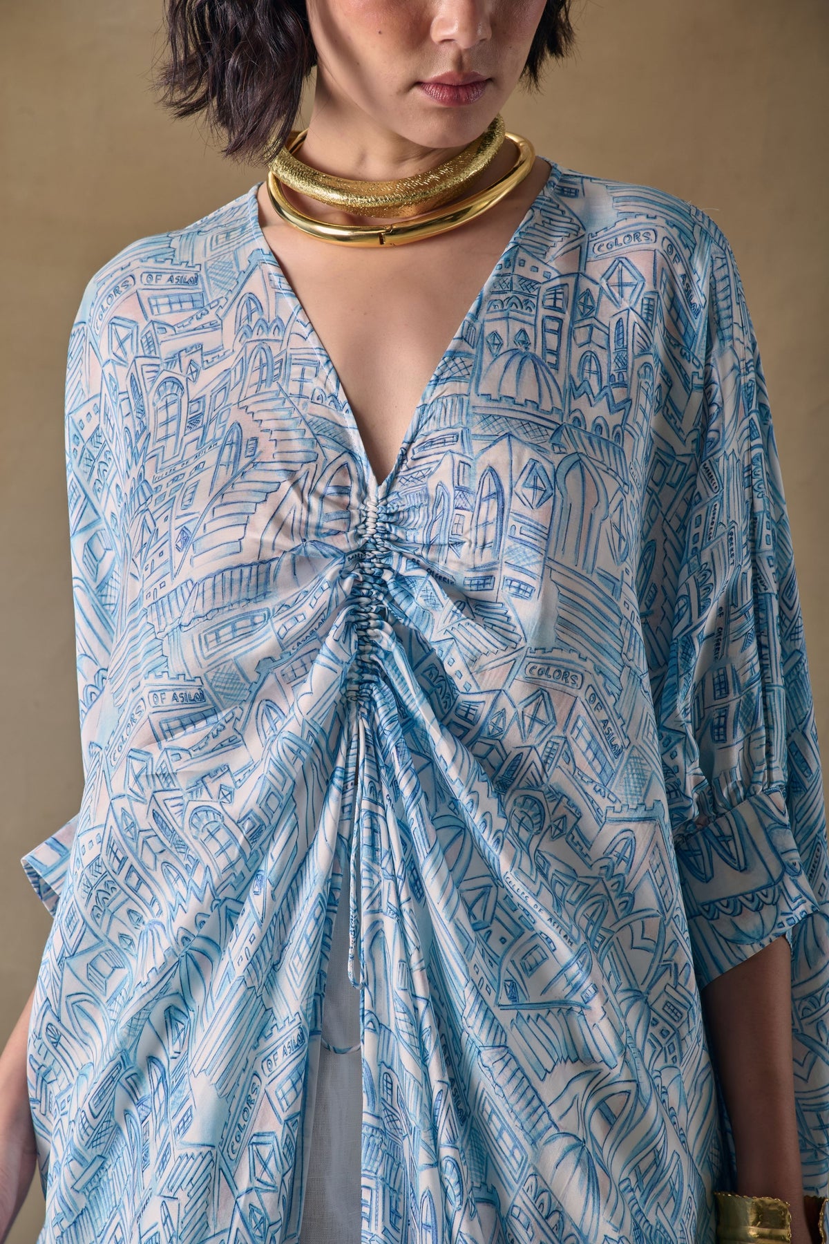 Blue Landscape Kaftan