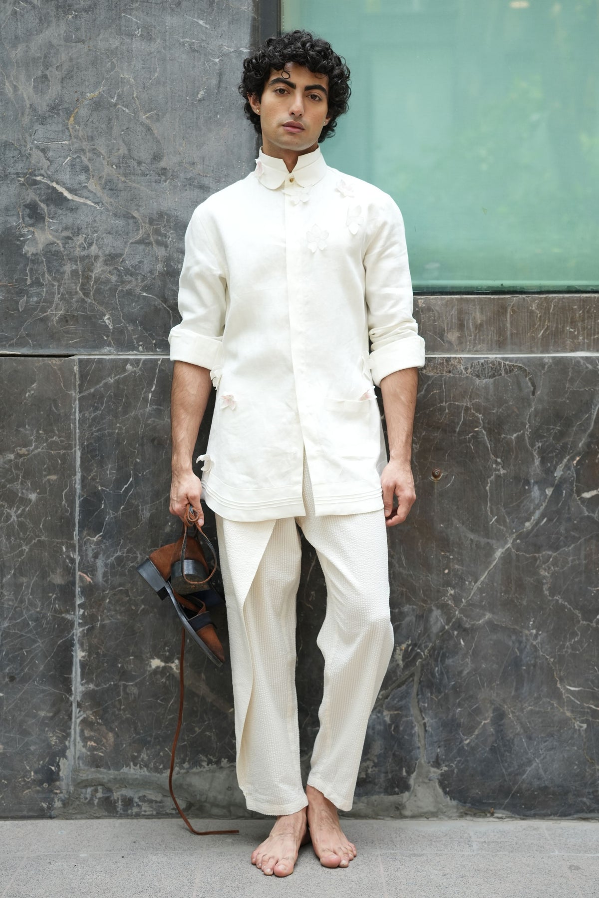 Ivory Plumb Trousers