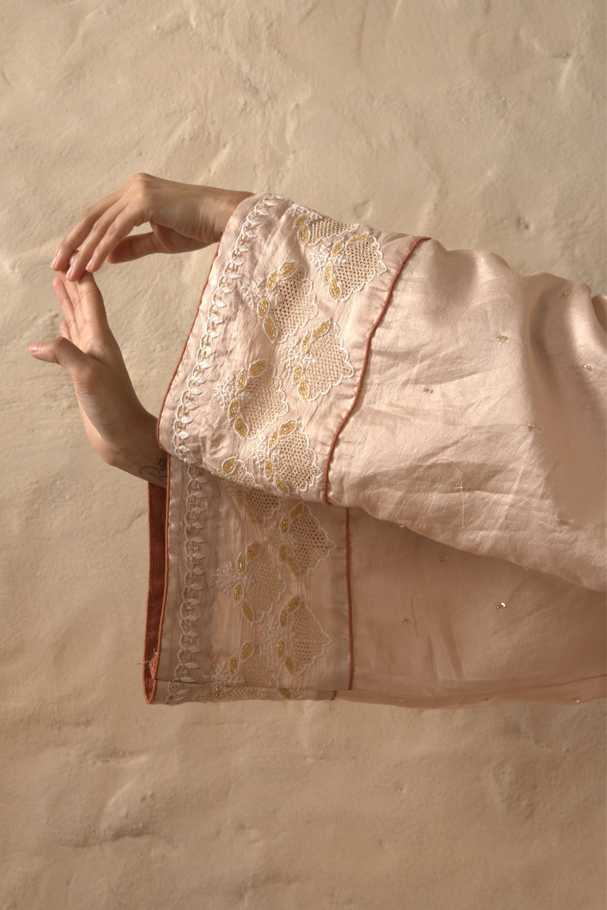 Dusky Pink Tunic With Farshi Salwar
