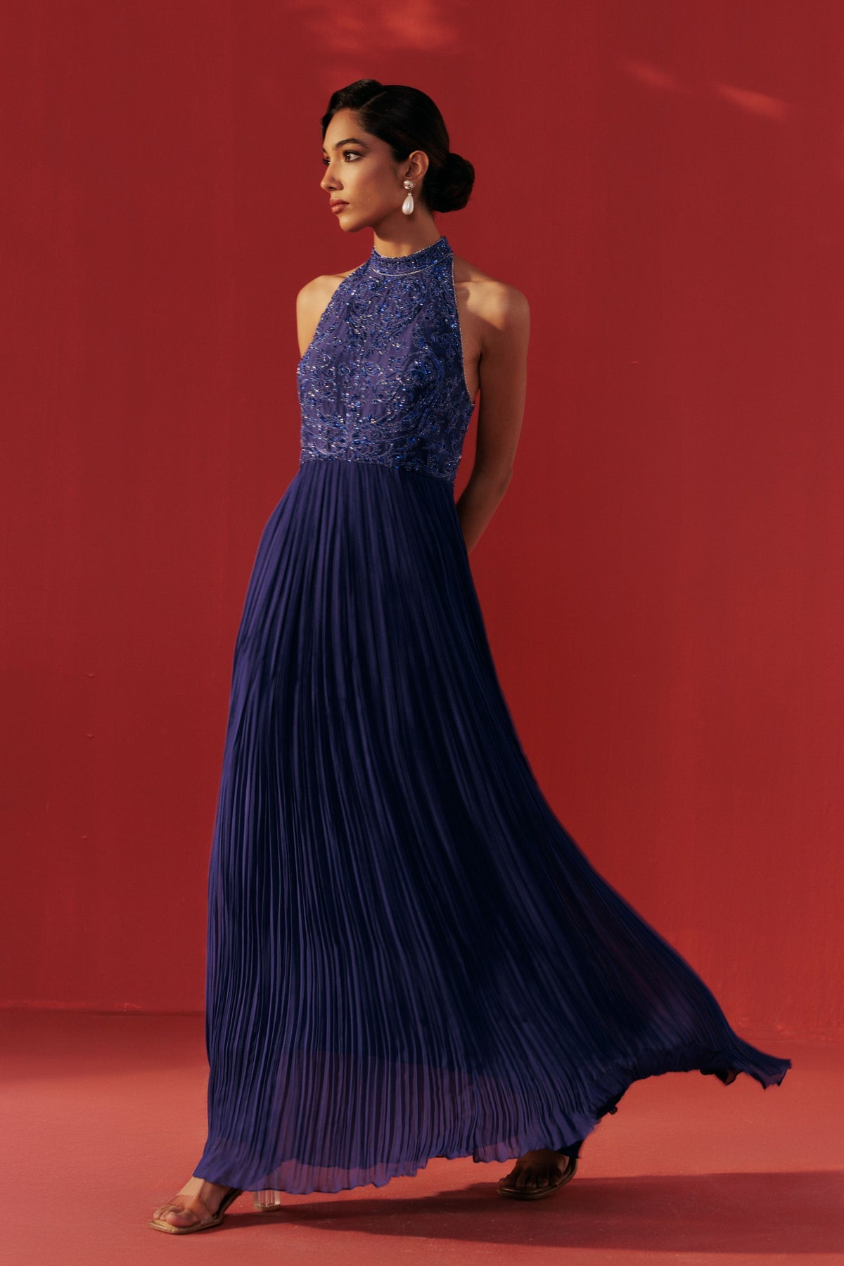 Night Blue Dolly Anarkali