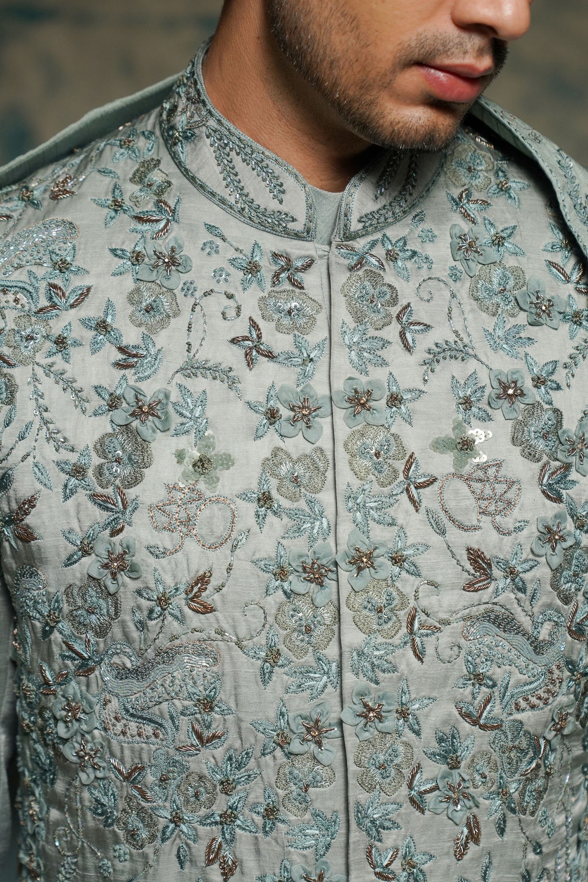 Chateau Gray Sherwani Set