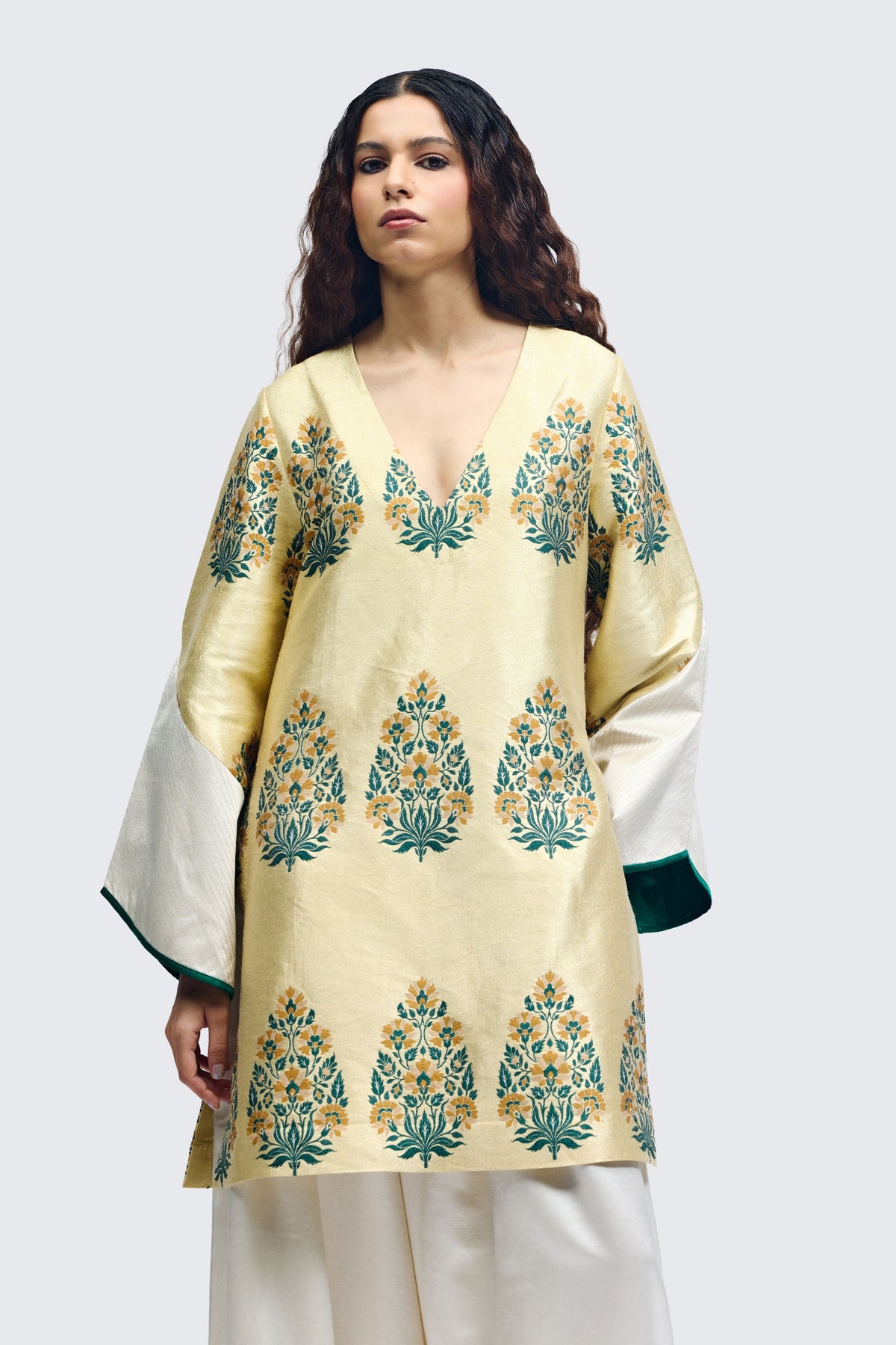Reverse Brocade Tunic