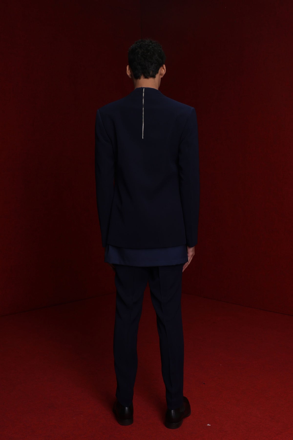 Navy Blue Indowestern Set