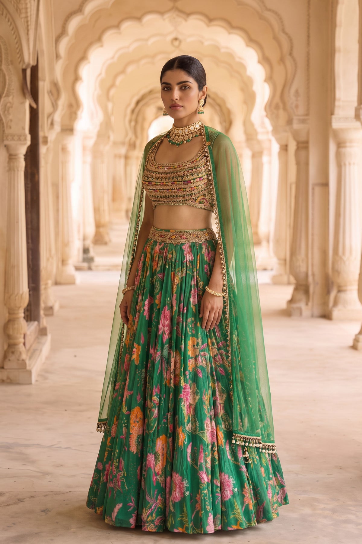 Panna Gulzaar Lehenga Set