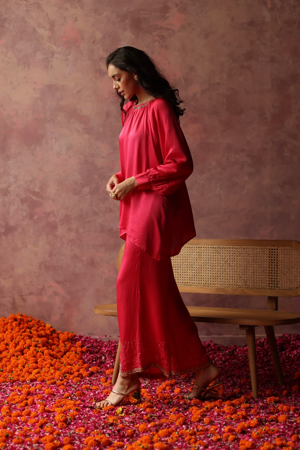 Fuchsia Ishaaira Co-ord Set