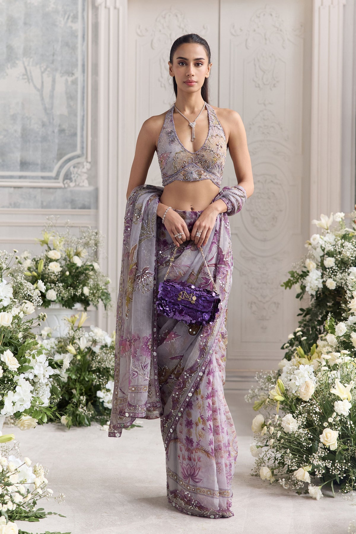 Lina Draped Saree Set