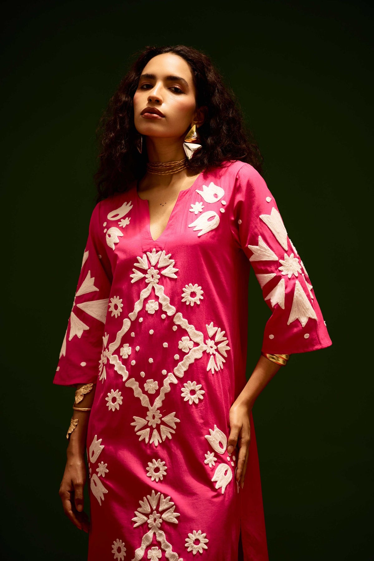 Fuchsia Cotton Maxi