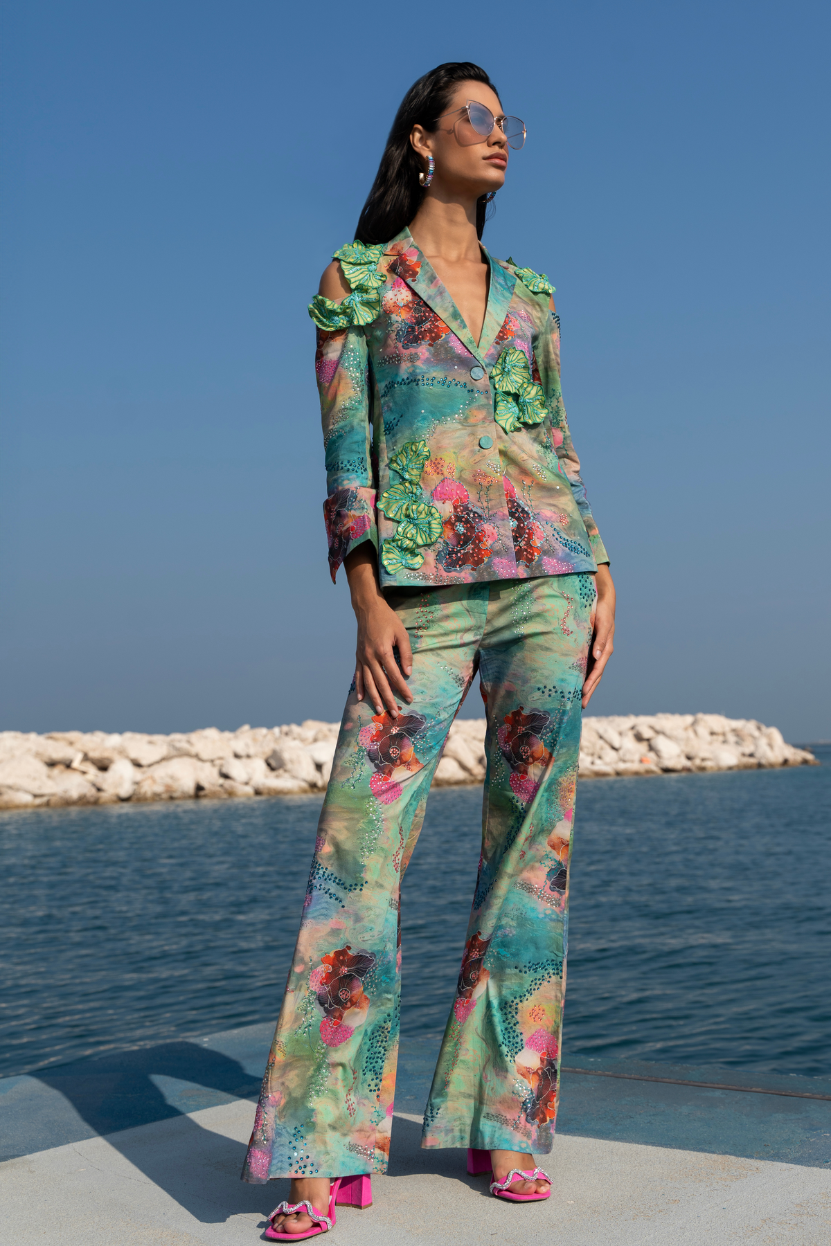 Embellishment Pant Suit