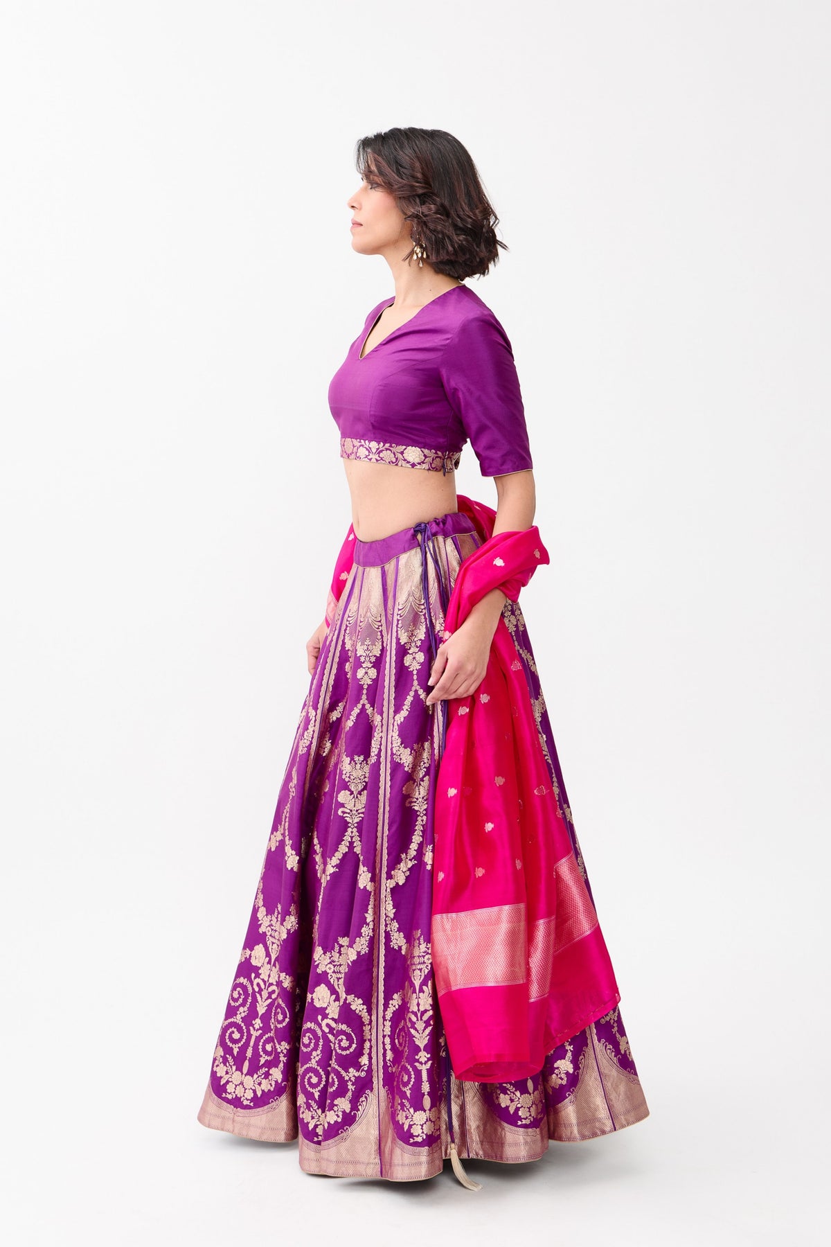 Purple Madhumita Lehenga Set
