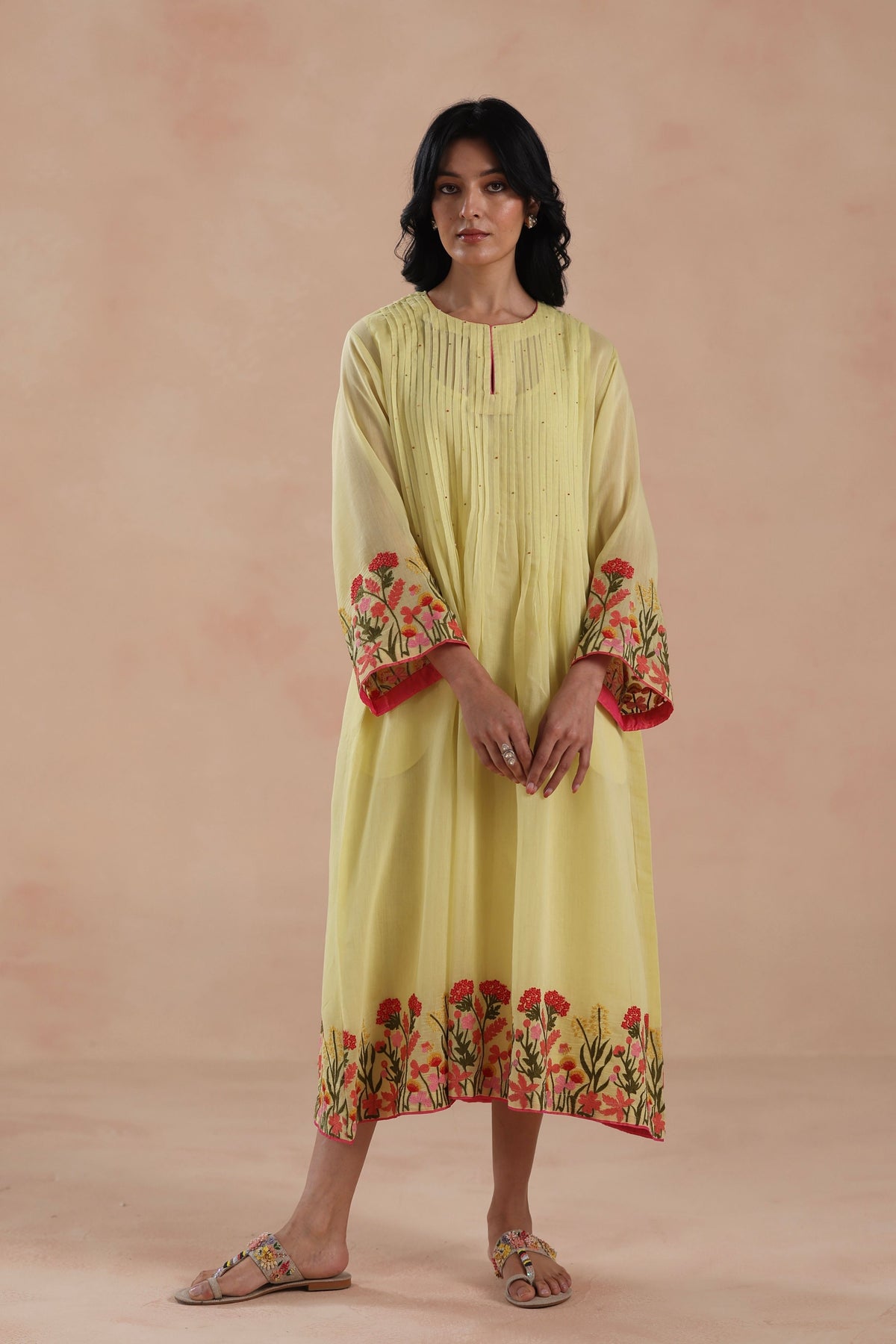 Swara Lemon Kurta Dress