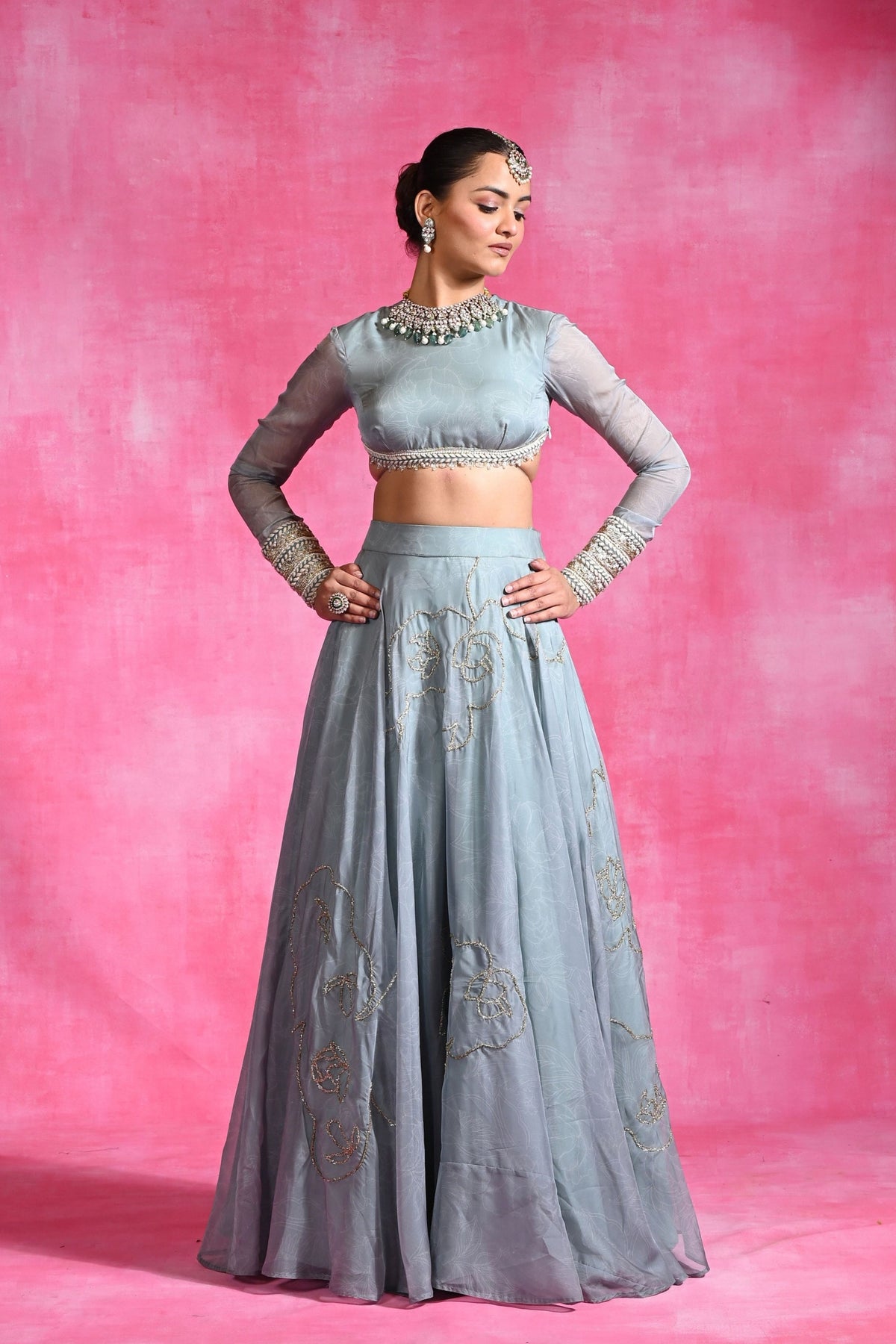 Icy Garnet Set Lehenga
