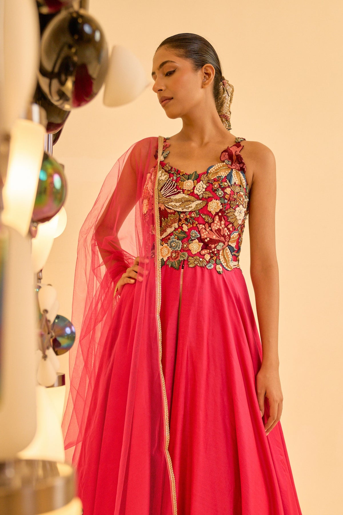Hot Pink Skirt Set