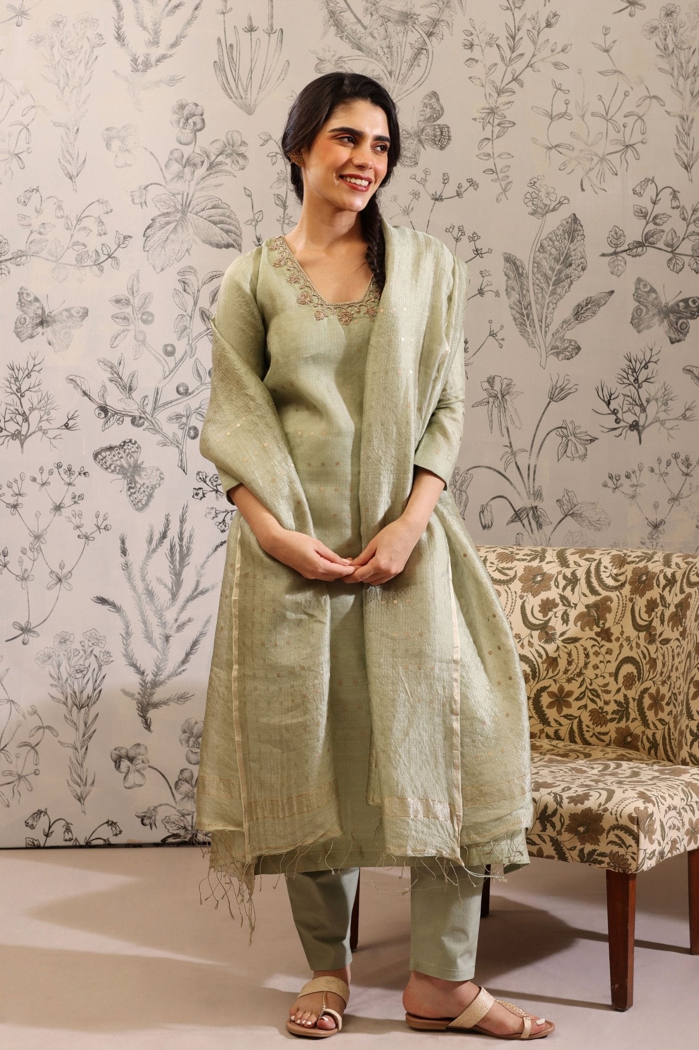 Padmini Green Kurta Set - Taisha - Elahe