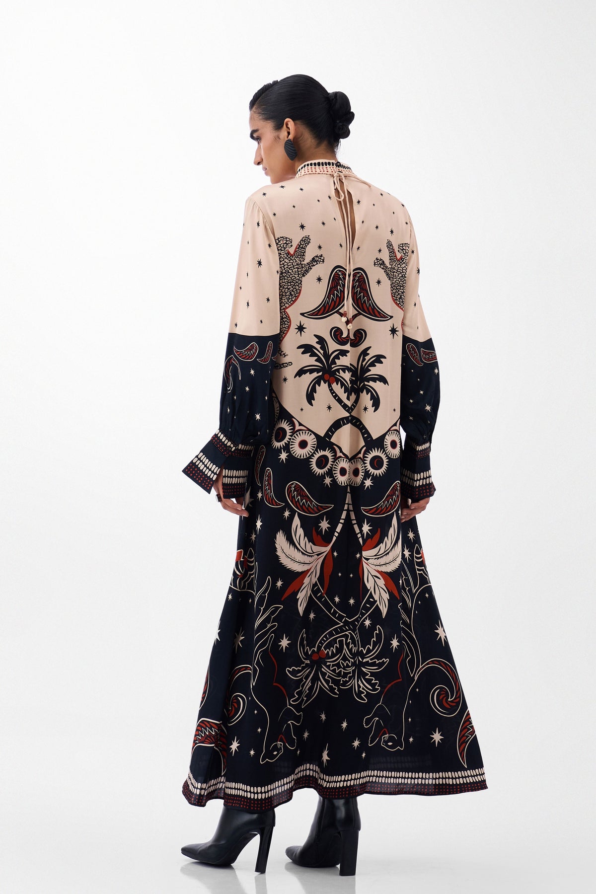 Amber Maxi Nocturnal Jungle Dress