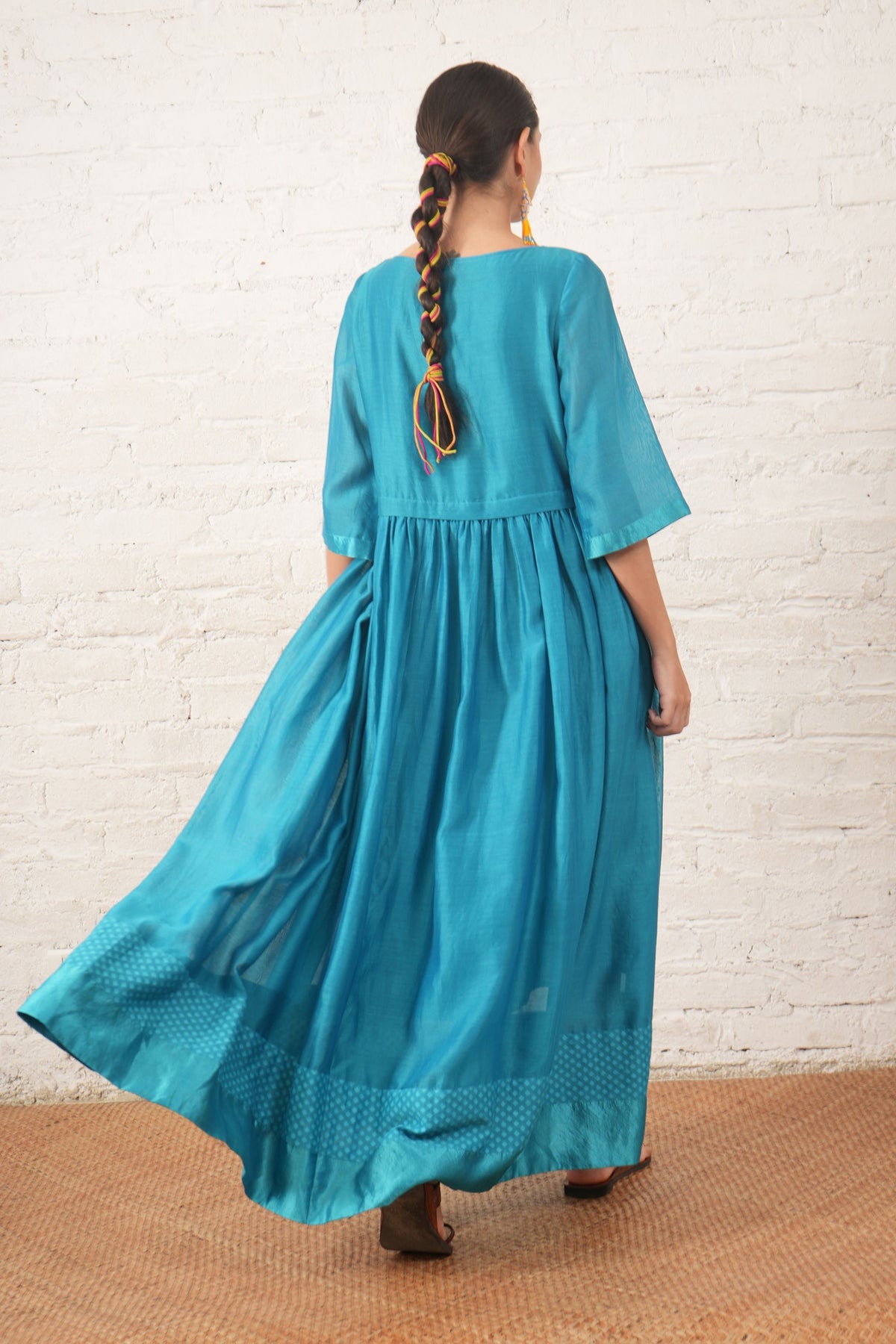 Teal Motif Dress
