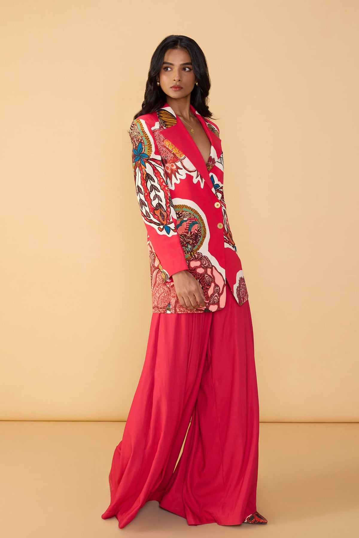 Solid Raspberry Palazzo