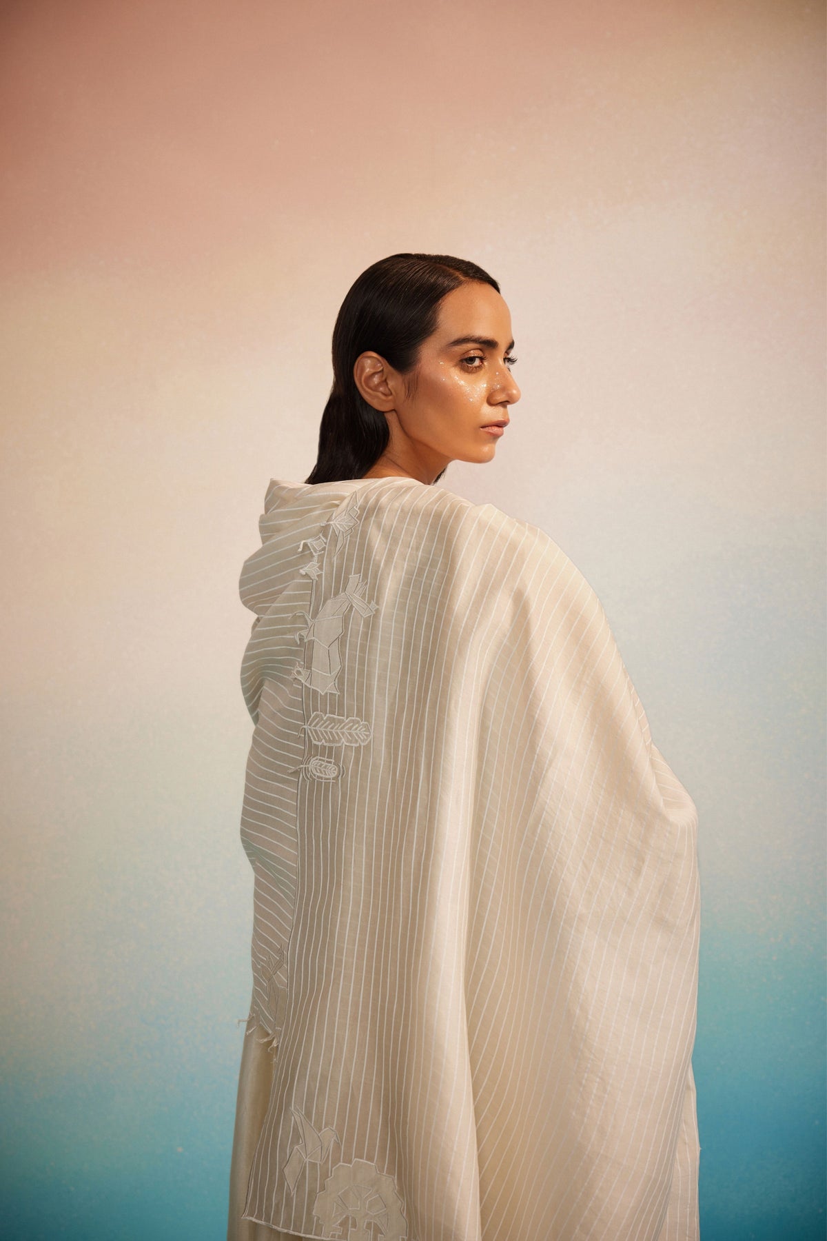 Kofu Chanderi Appliqué Dupatta