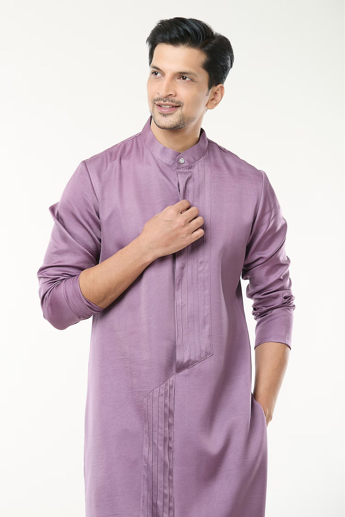 Lavender Pintuck Kurta Set