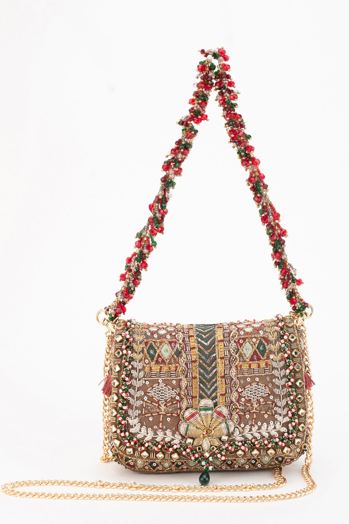 Noor Mini Clutch – Vintage Gold