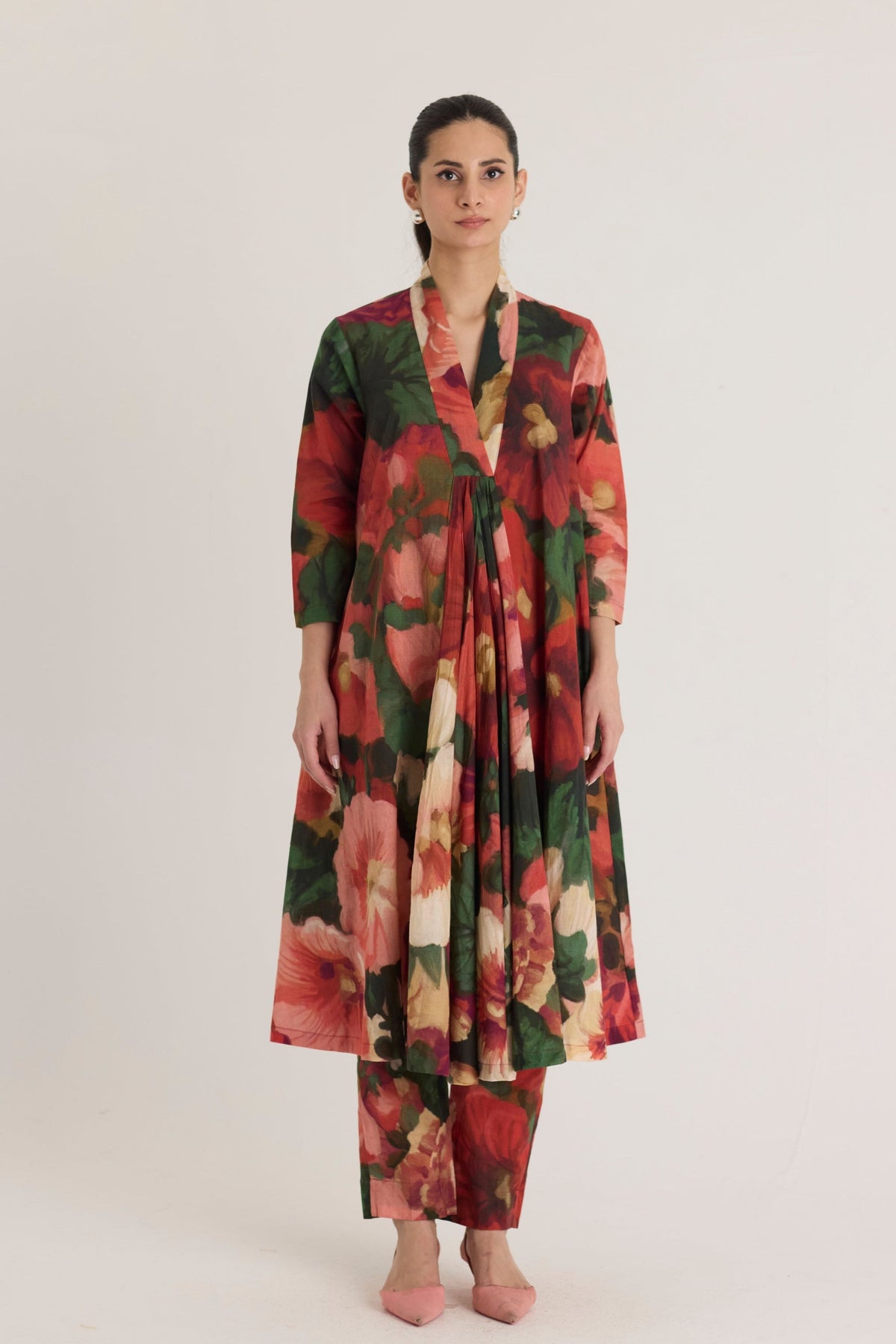 Scarlett  V-neck Kurta Set