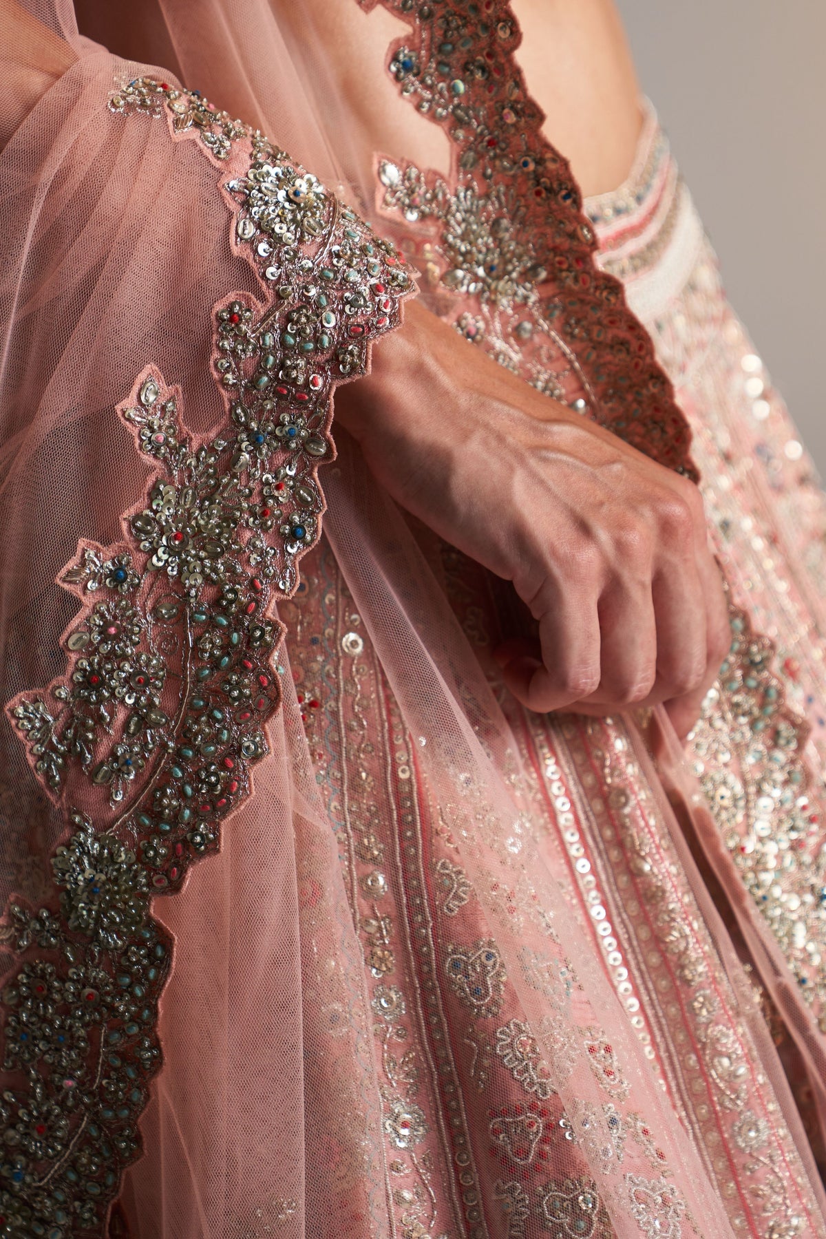 Coral Rose Lehenga Set