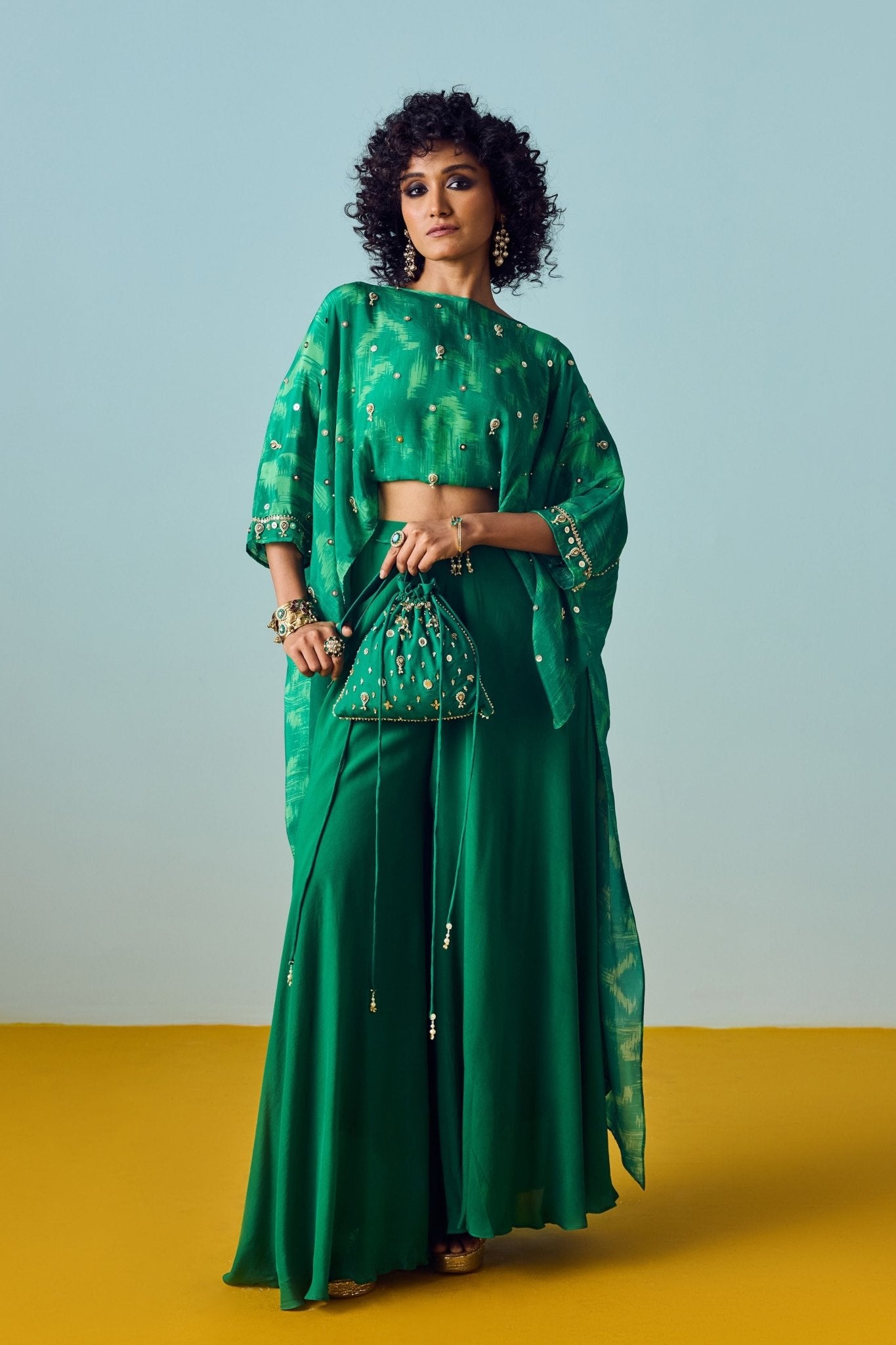 Nexa Green Co - ord Set - Prahnaaya - Elahe
