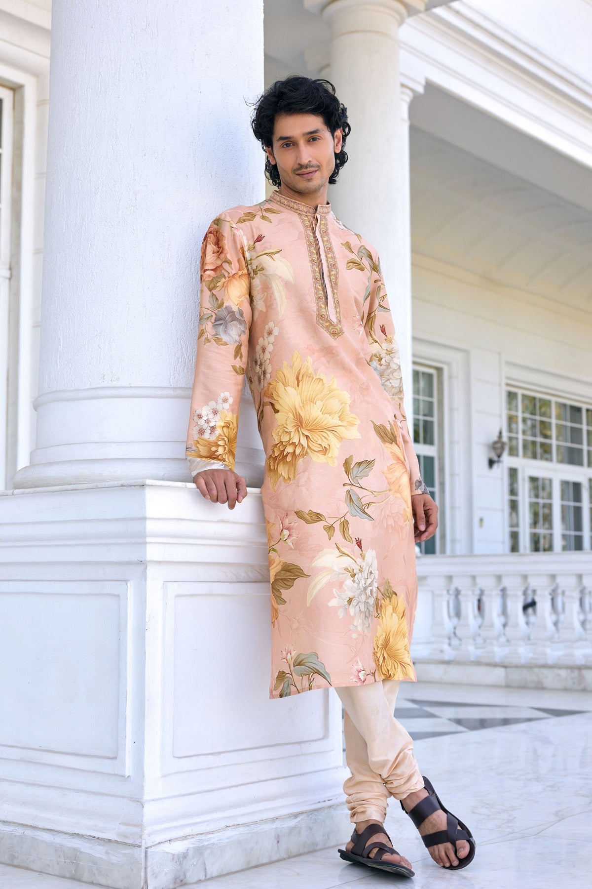Faiza Vintage Floral Kurta Set