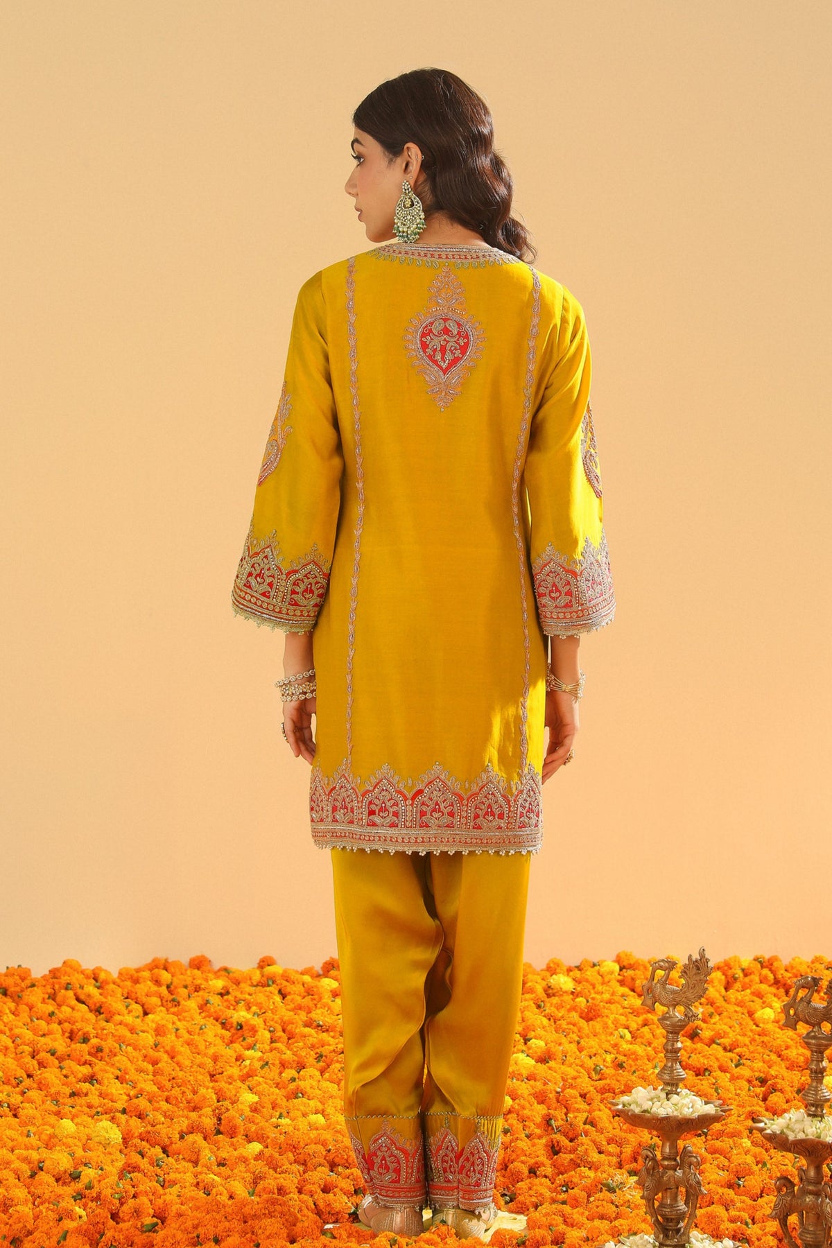 Mustard Kurta Set