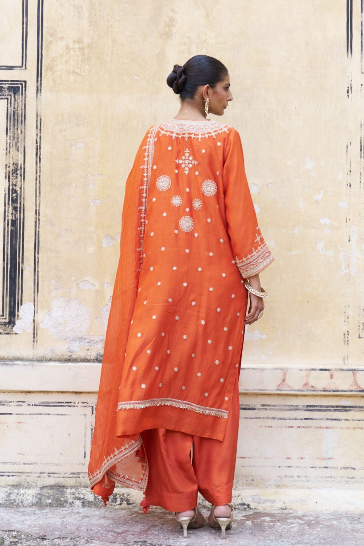 Kesariya Moon Kurta Set