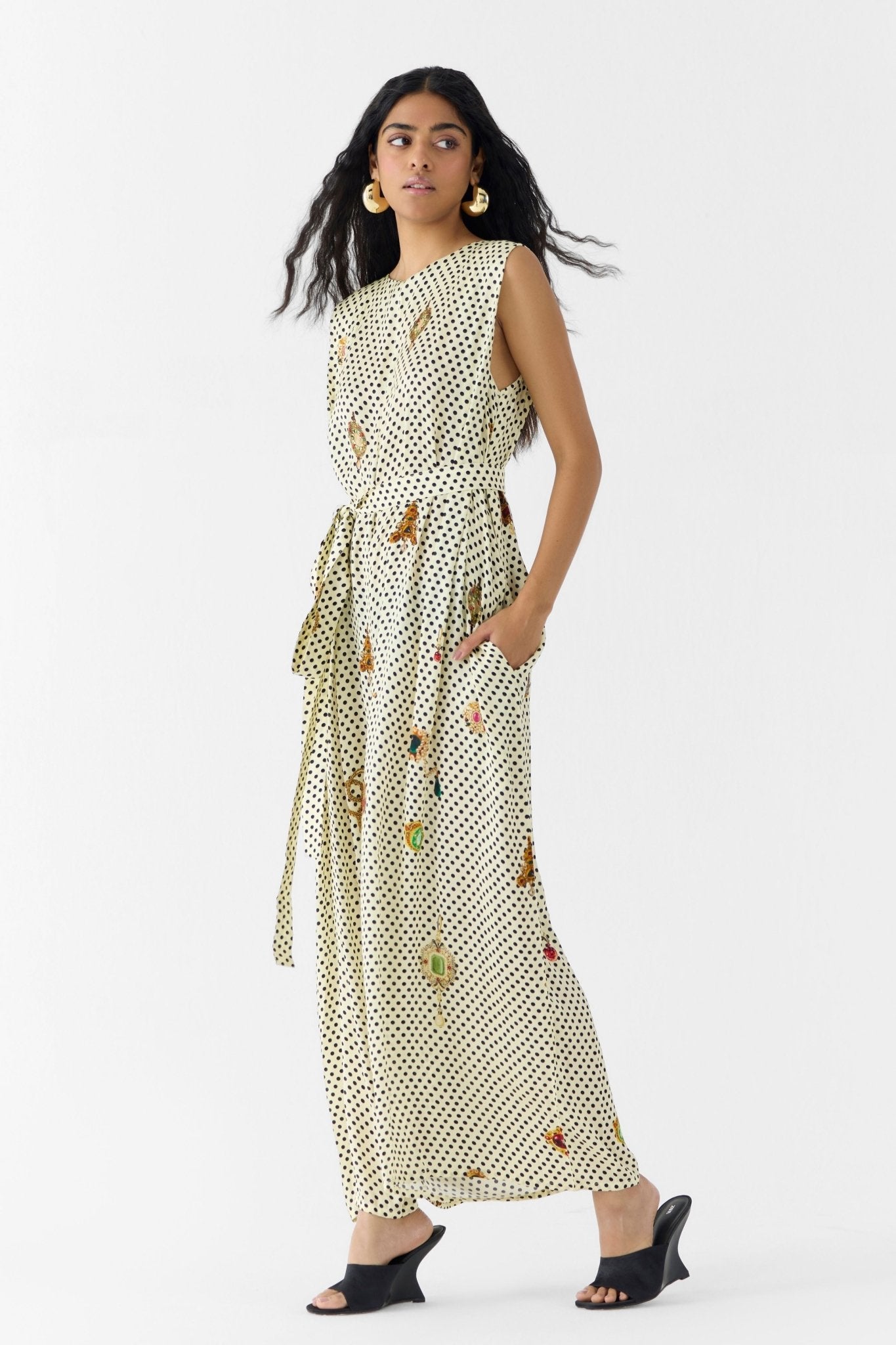 Pearl Polka Dot Jumpsuit - Studio Rigu - Elahe