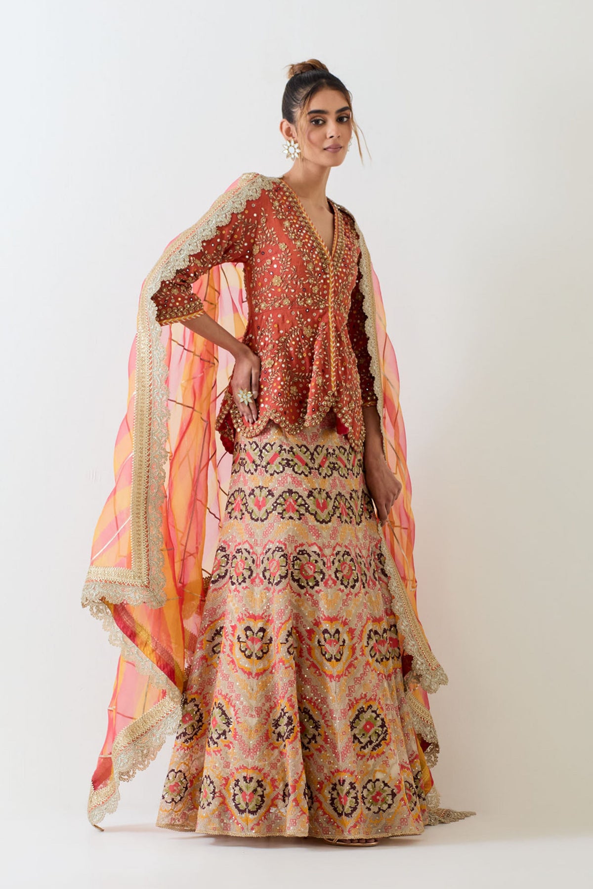 Multi Colour Lehenga Set