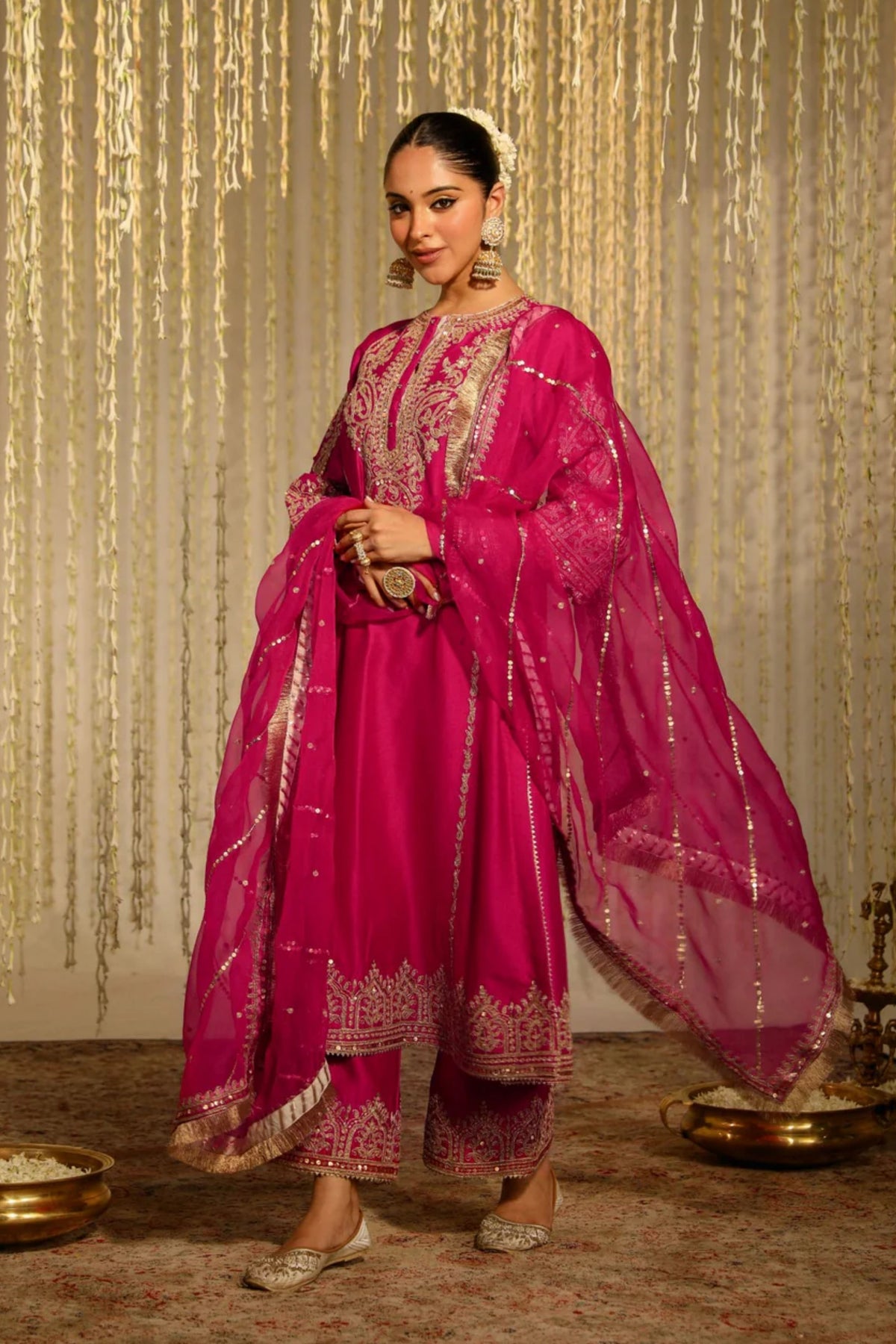 Mahika Hotpink Palazzo Set