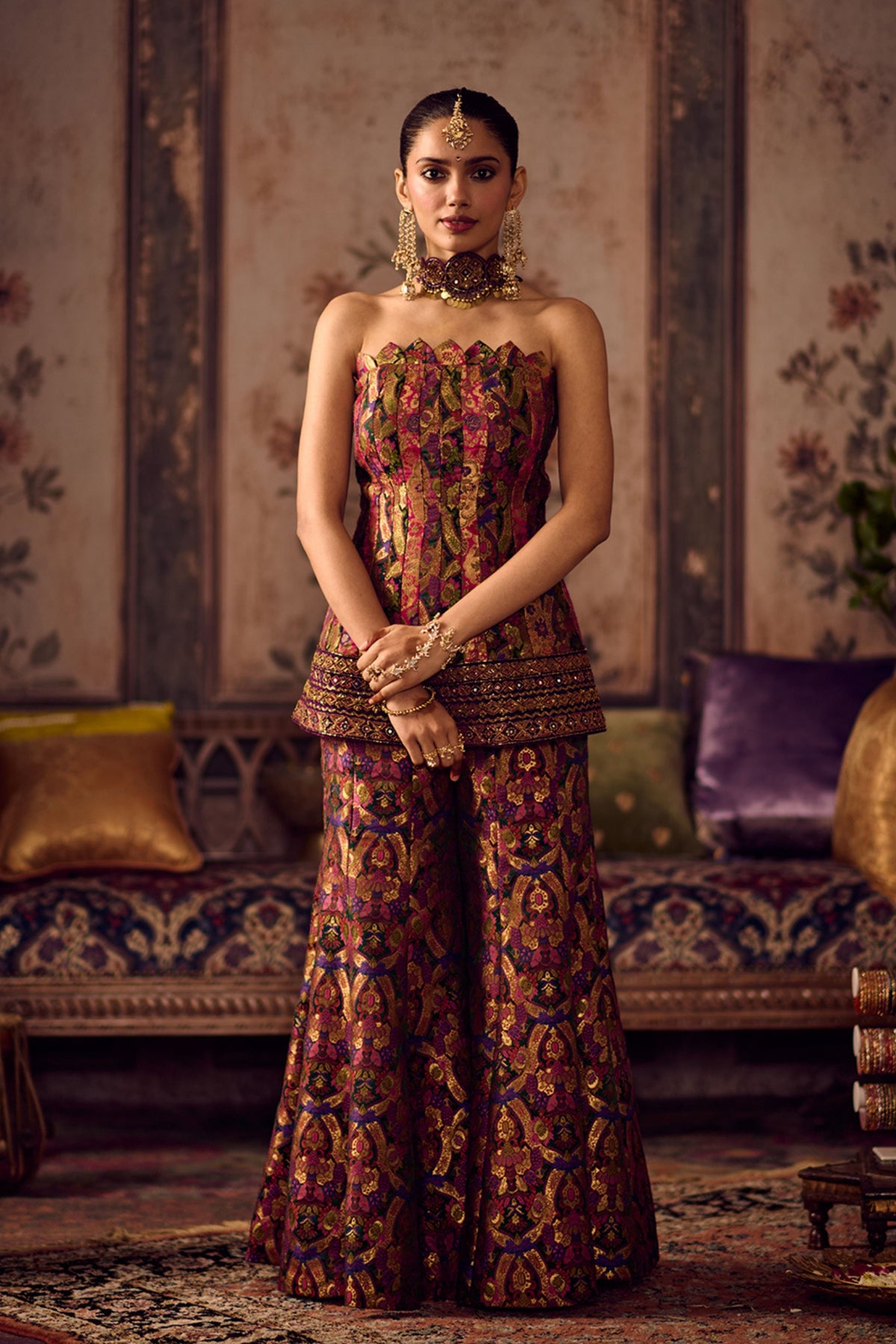 Khwaab Rang Corset Sharara Set