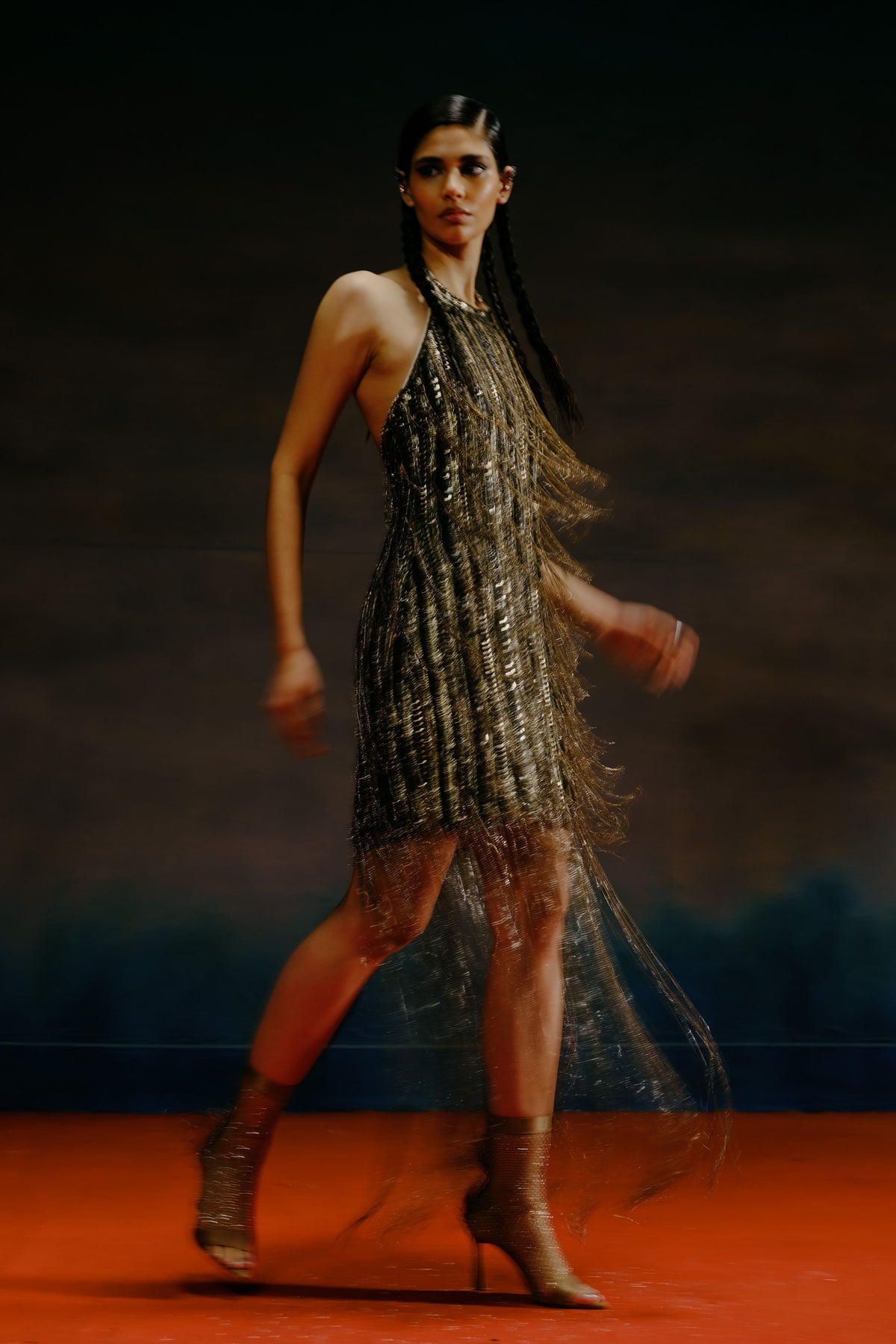 Textured Sequins Dress