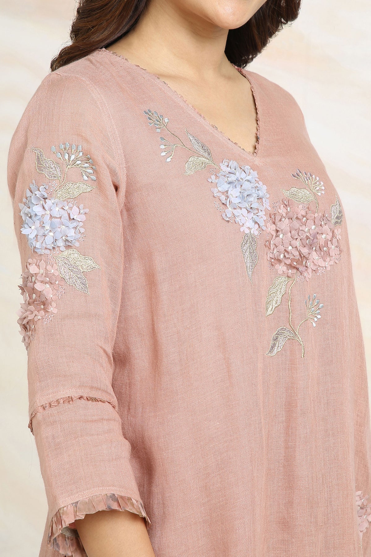 Hydrangea Pink Kurta Set