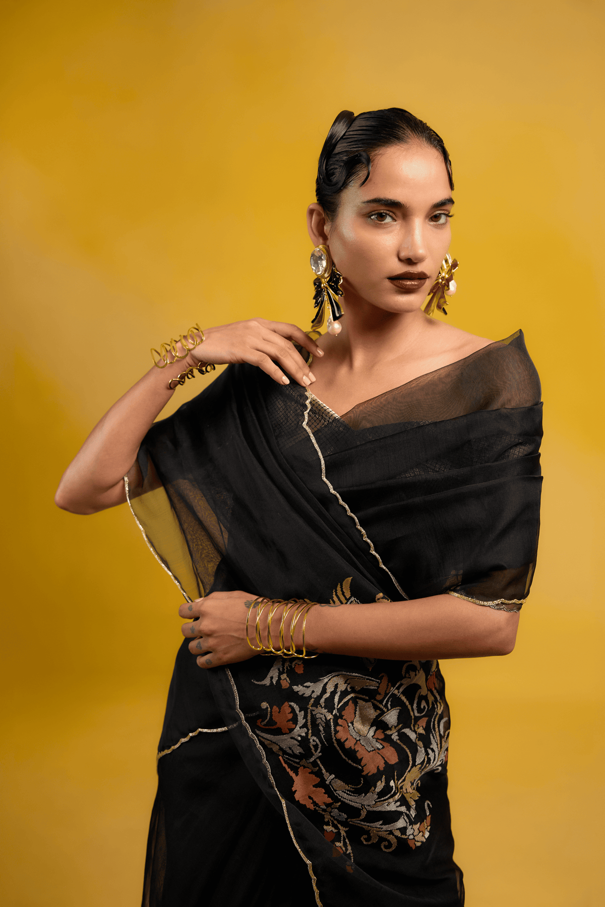 The Midnight Eclipse Saree