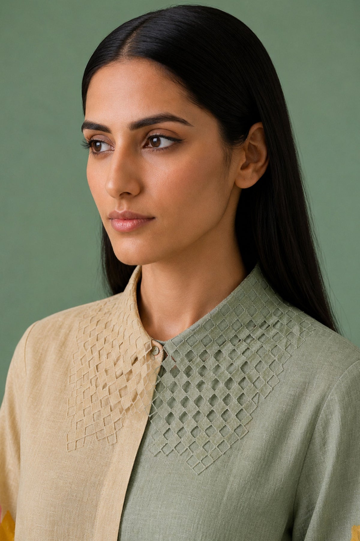 Ikat Cutwork Flow Dress