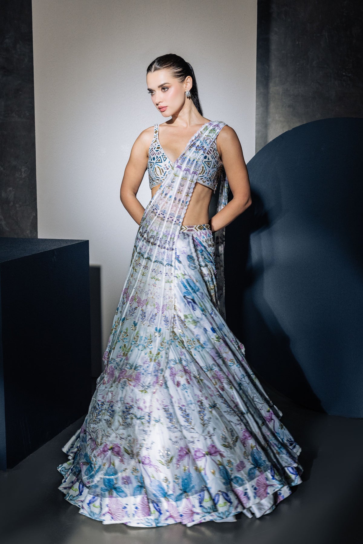 Alice Lehenga Saree Set